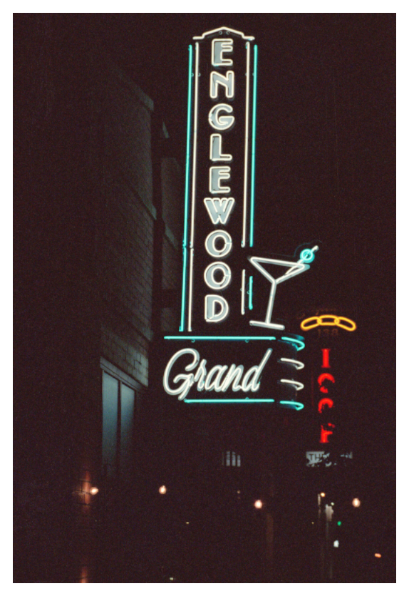 Main image Englewood Grand Neon Lights Photo Masterprint