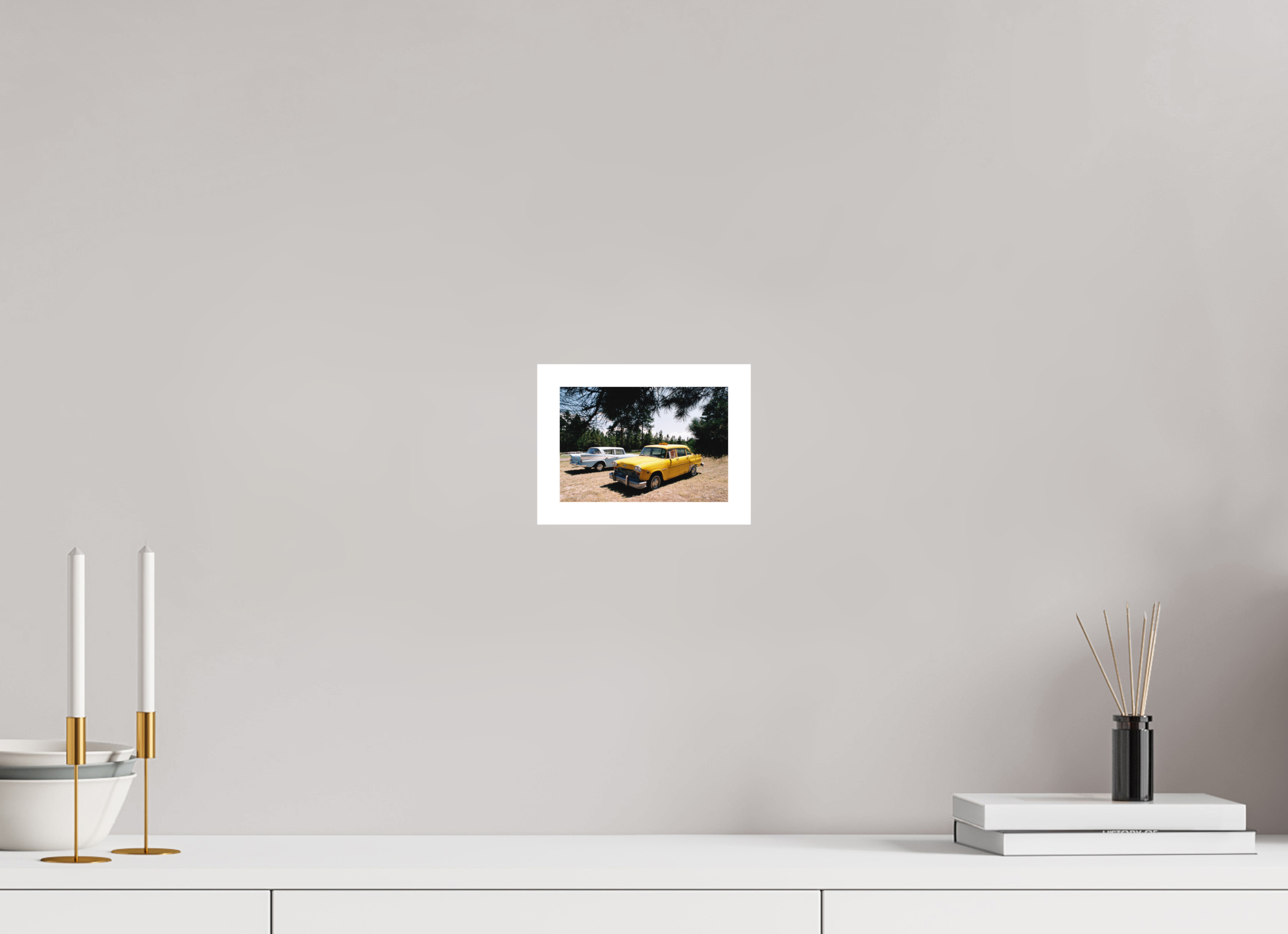 5.9 x 4″, Hahnemuhle Ultra-Smooth Papar Checker Marathon Cab Car Photo Master-print