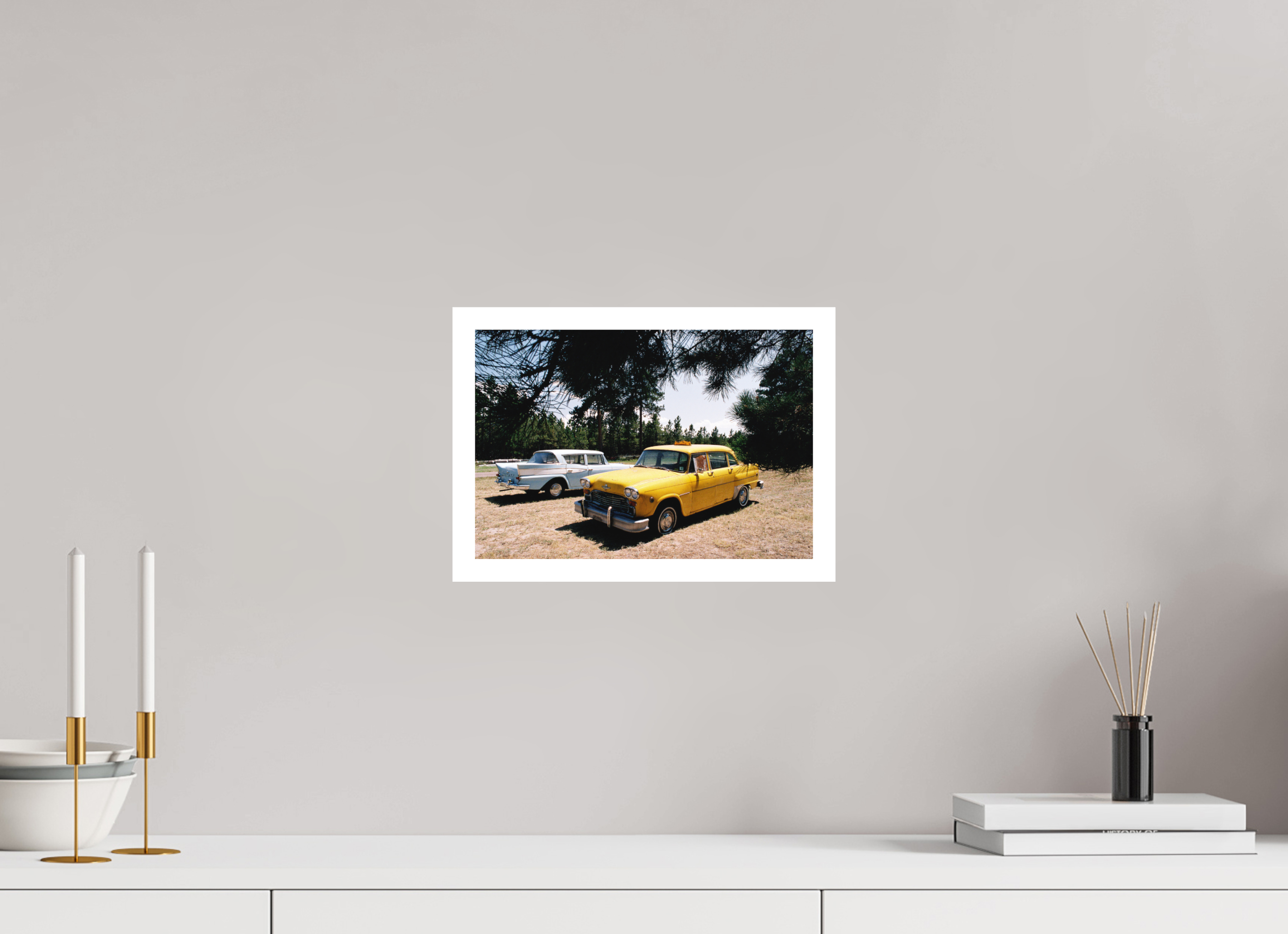 11.8 x 8″, Hahnemuhle Ultra-Smooth Papar Checker Marathon Cab Car Photo Master-print