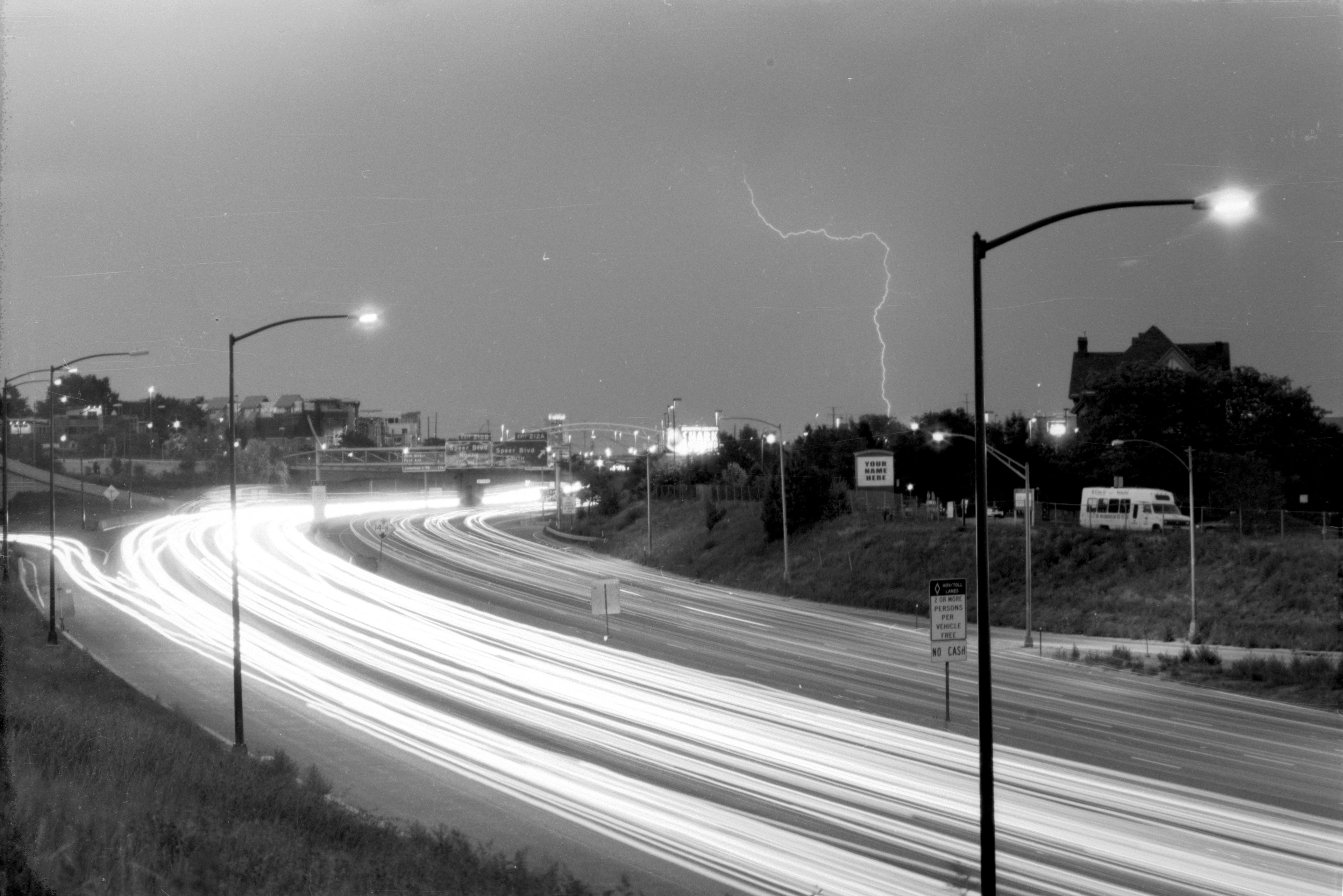 Black & White Lightning Photo Master-print #1