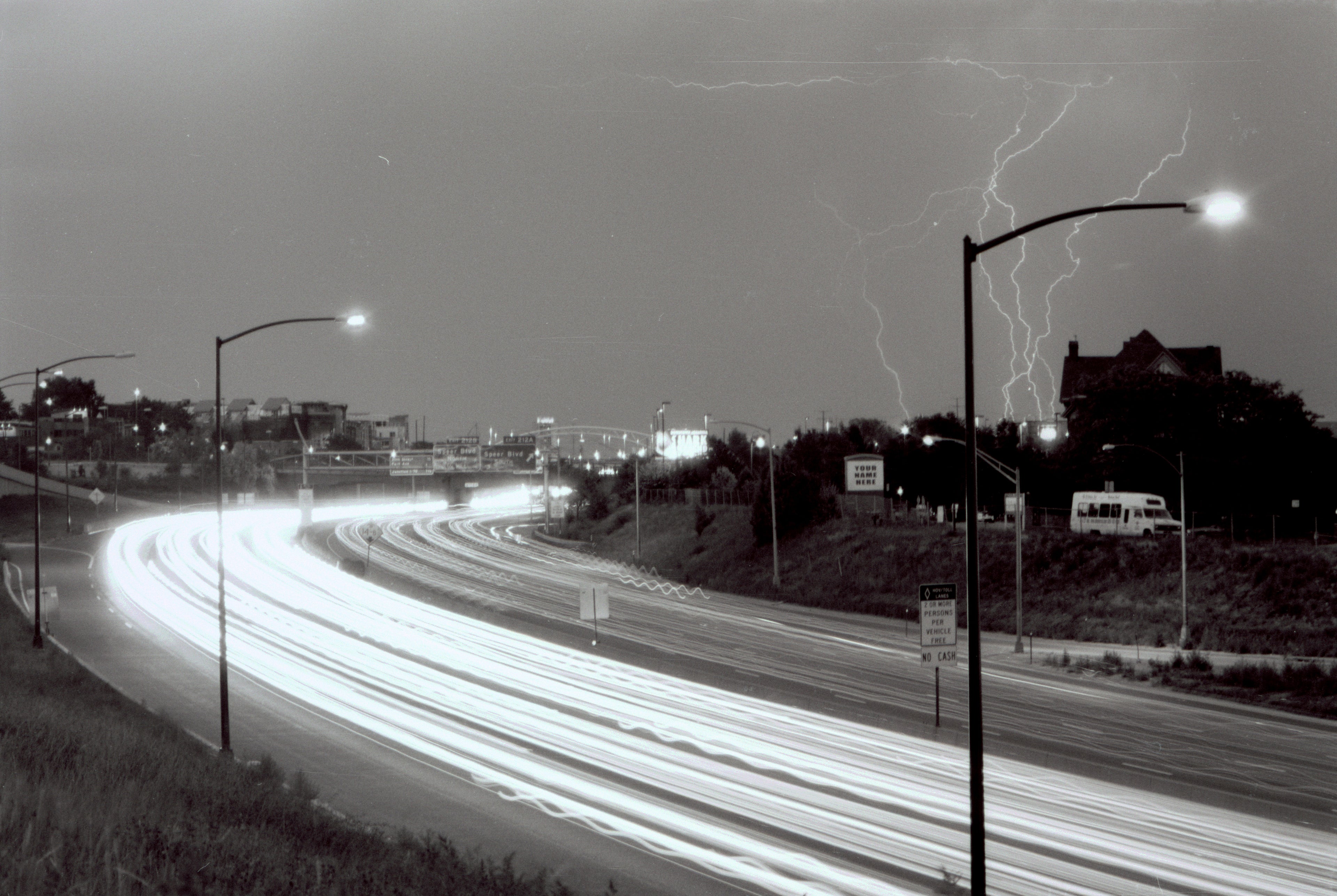 Black & White Lightning Photo Master-print #2