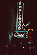 Englewood Grand Neon Lights Photo Master-print
