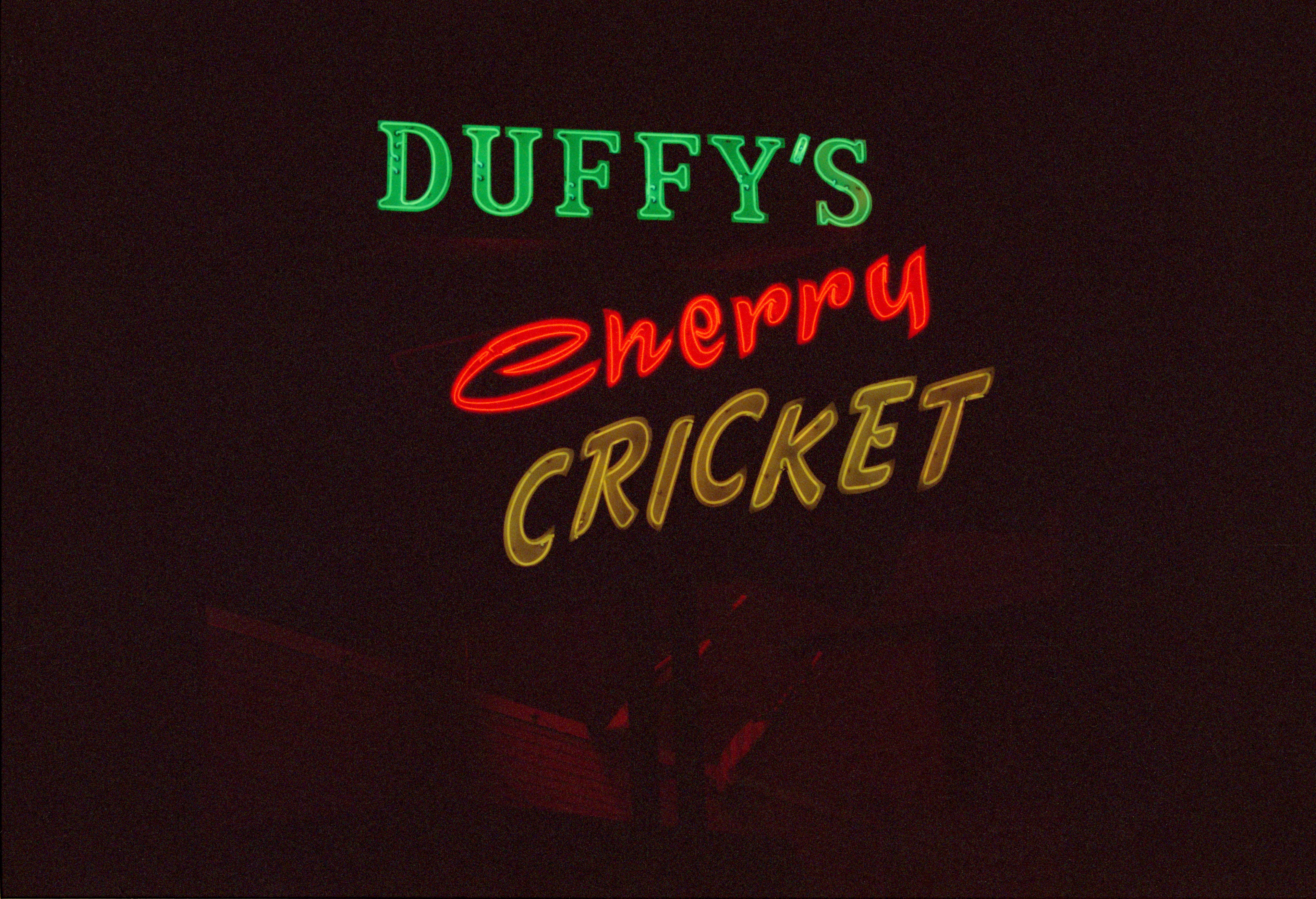 Cherry Cricket Neon Lights Photo Master-print