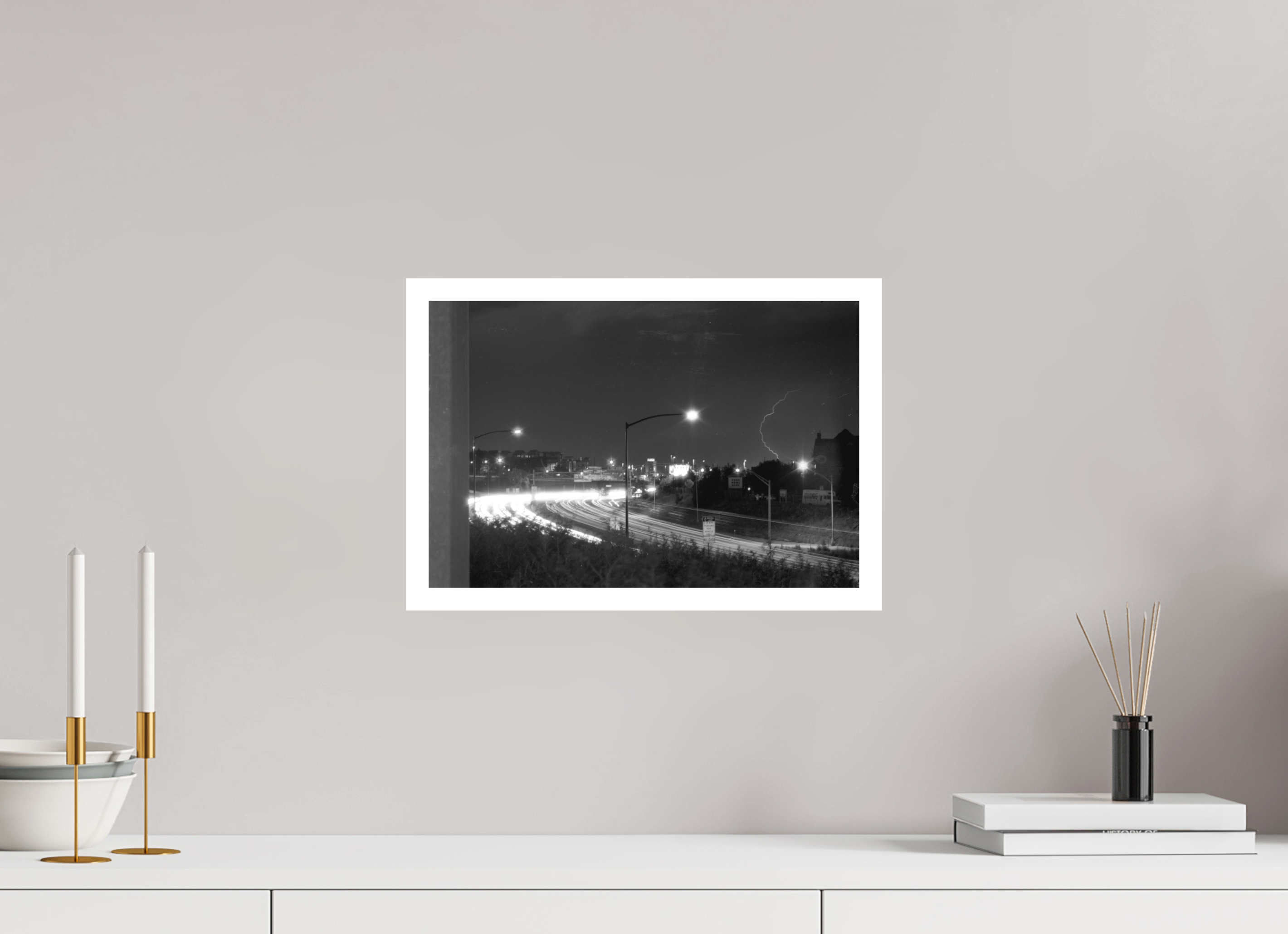 15 x 10″, Hahnemuhle Ultra Smooth Paper Black & White Lightning Photo Master-print #3