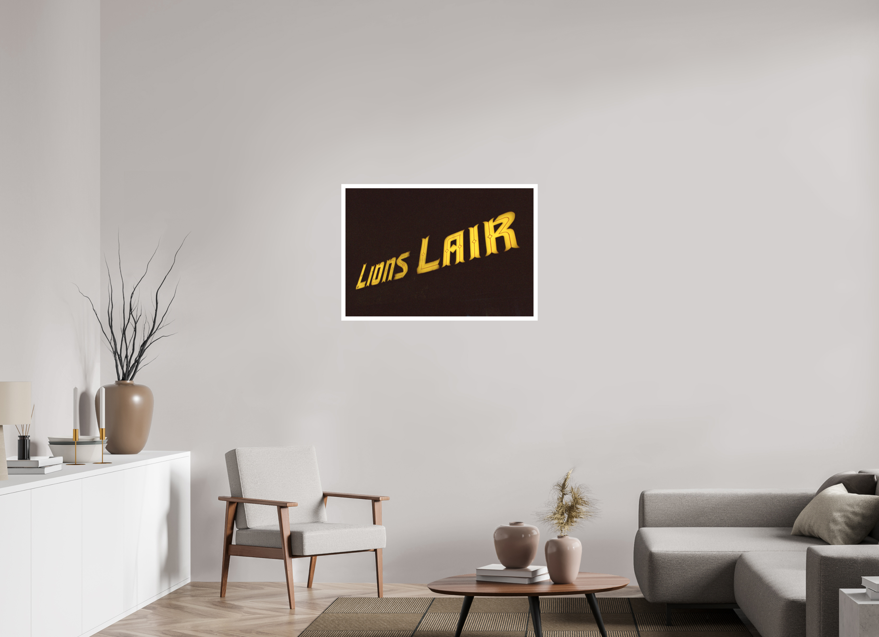 35.2 x 24″, Hahnemuhle Ultra Smooth Paper Lions Lair Neon Lights Photo Master-print