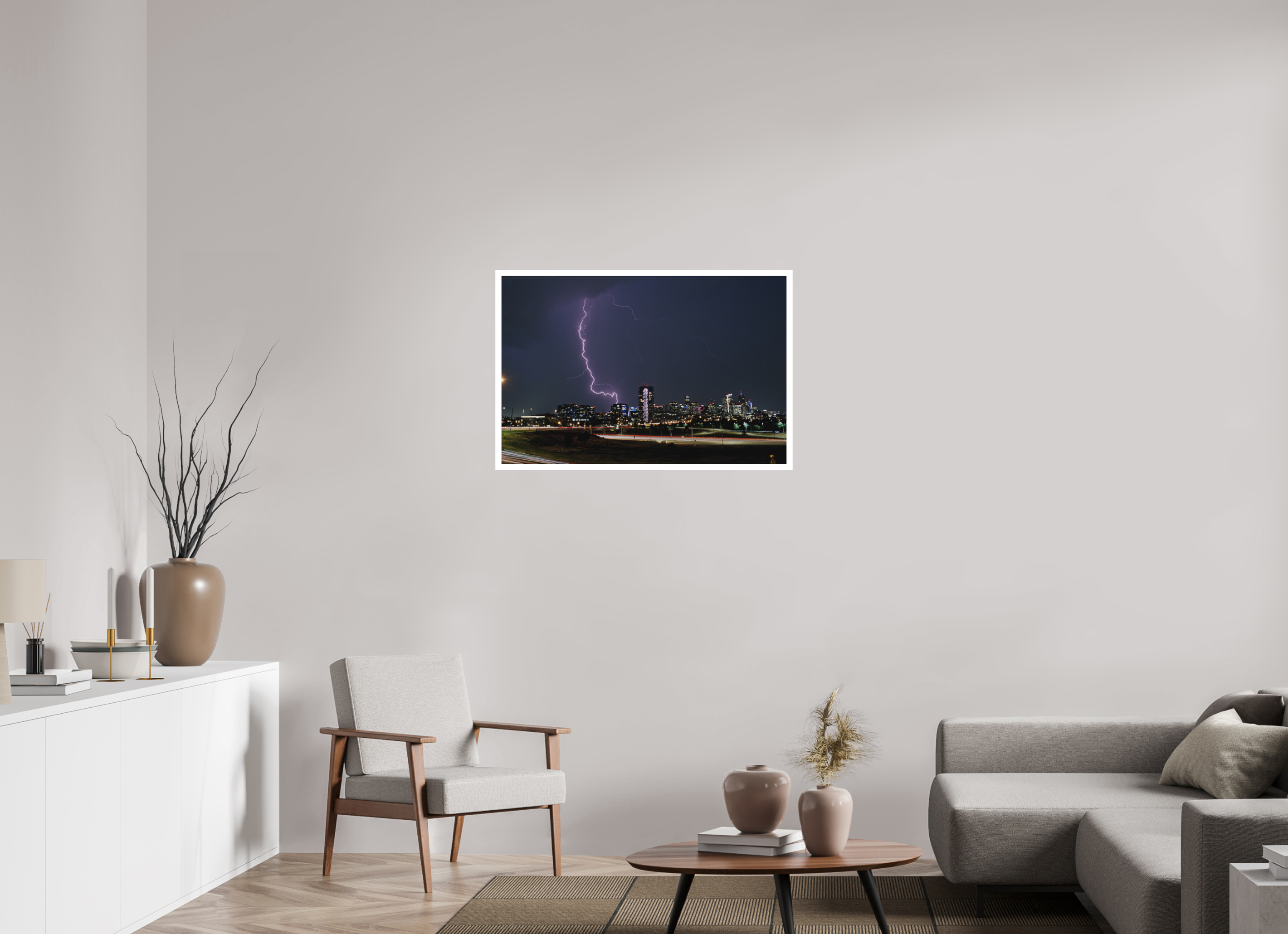 36.4 x 24″, Hahnemuhle Ultra-Smooth Paper Downtown Lightning Photo Master-print