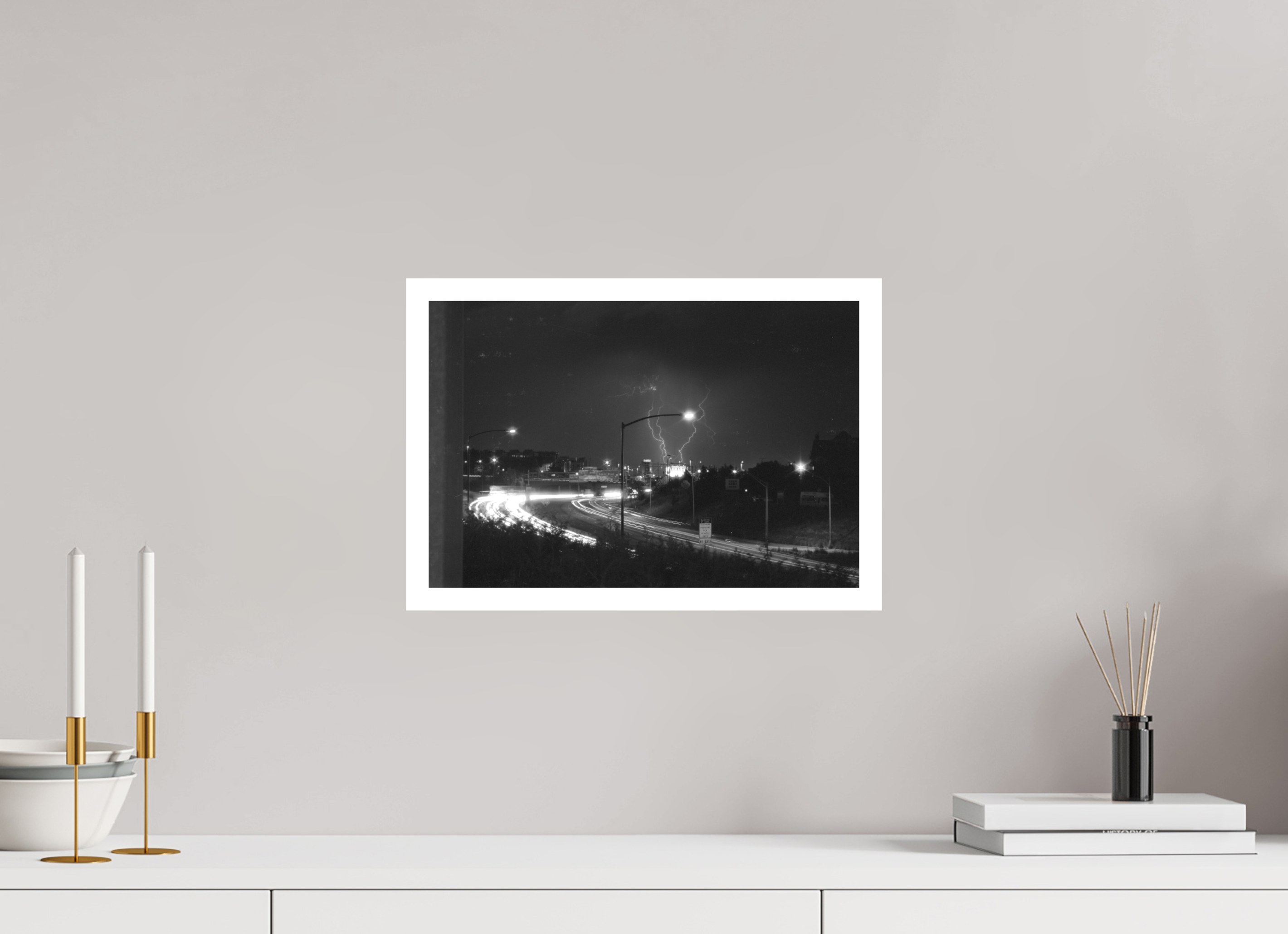 15 x 10″, Hahnemuhle Ultra Smooth Paper Black & White Lightning Photo Master-print #4