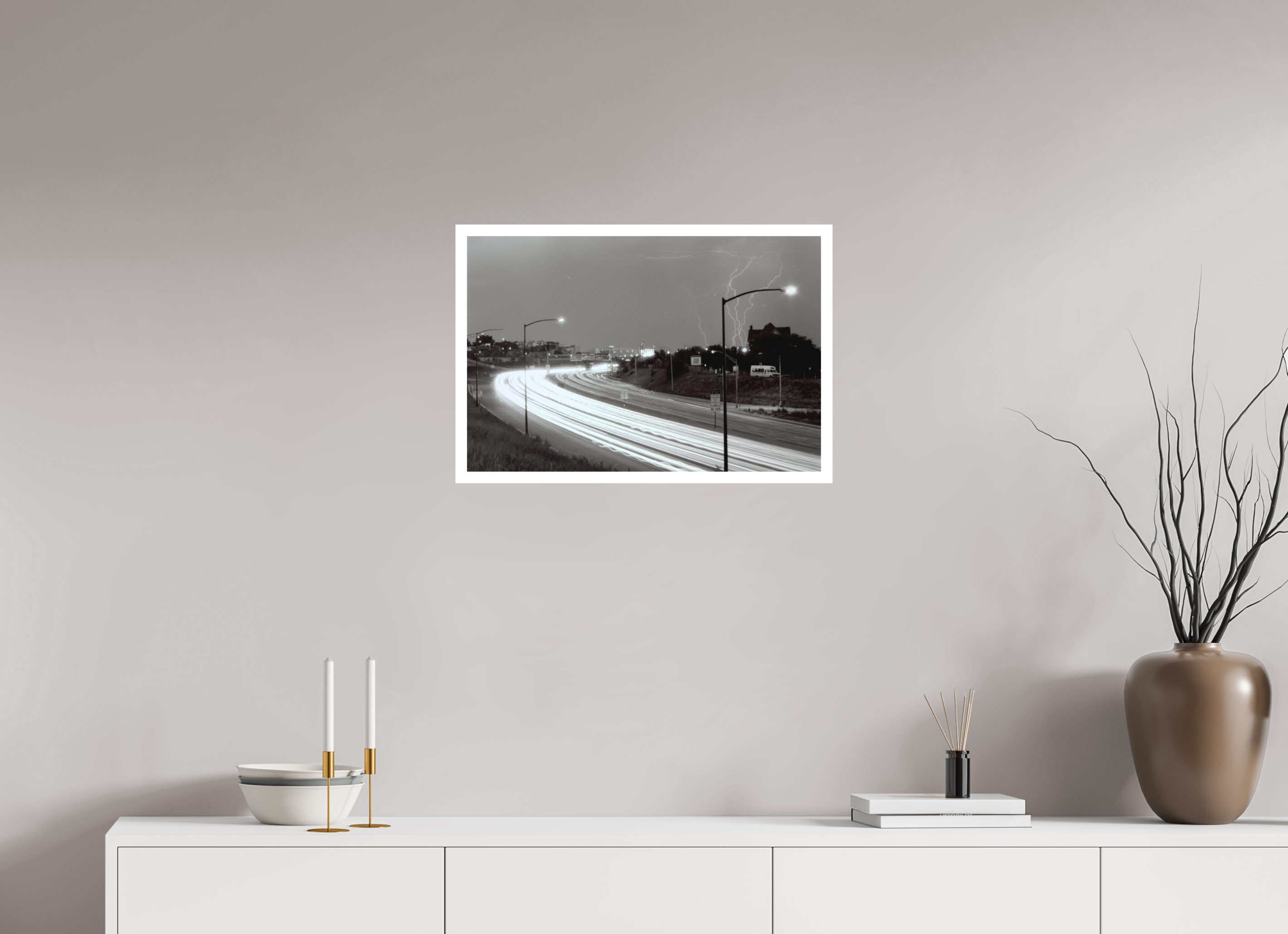 24 x 16″, Hahnemuhle Ultra Smooth Paper Black & White Lightning Photo Master-print #2