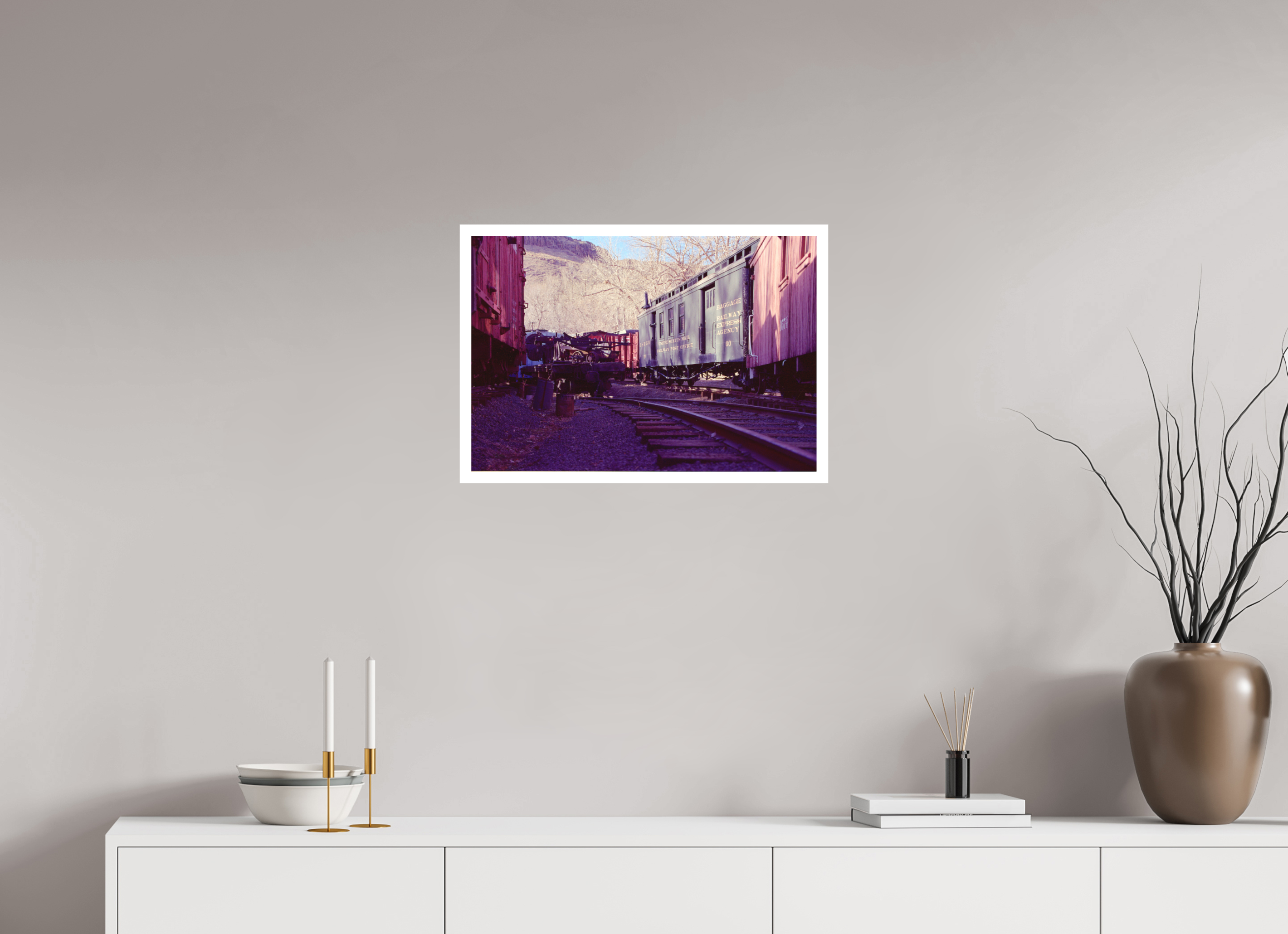 23.4 x 16″, Hahnemuhle Ultra-Smooth Trains Colorado Four