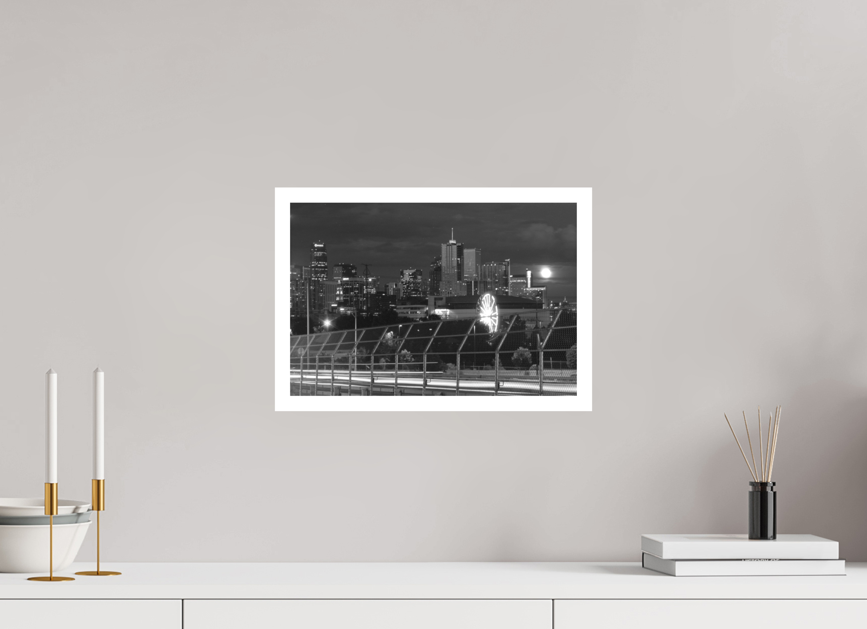 14.8 x 10″, Hahnemuhle Ultra Smooth Paper City Full Moon Photo Master-print #2