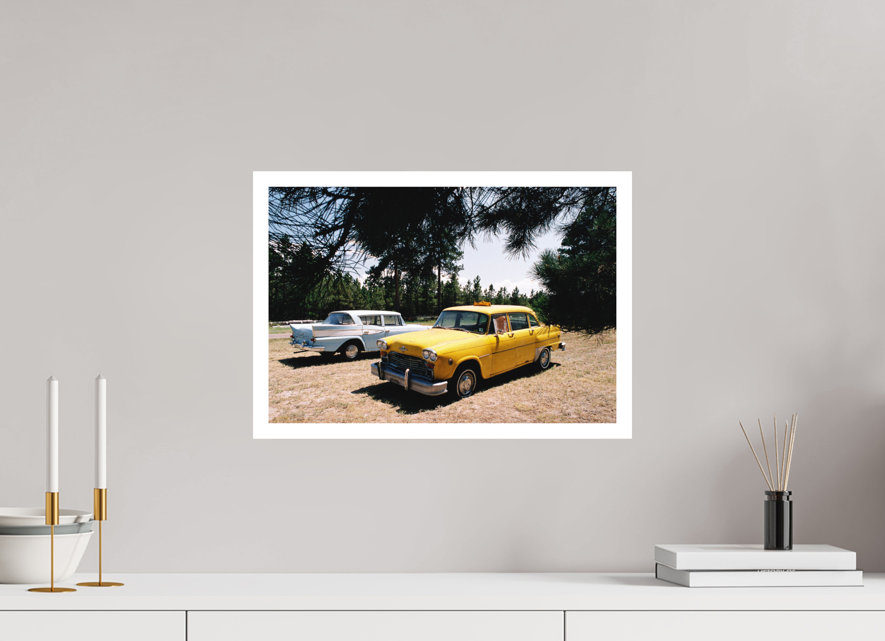 17.6 x 12″, Hahnemuhle Ultra-Smooth Checker Marathon Cab Car