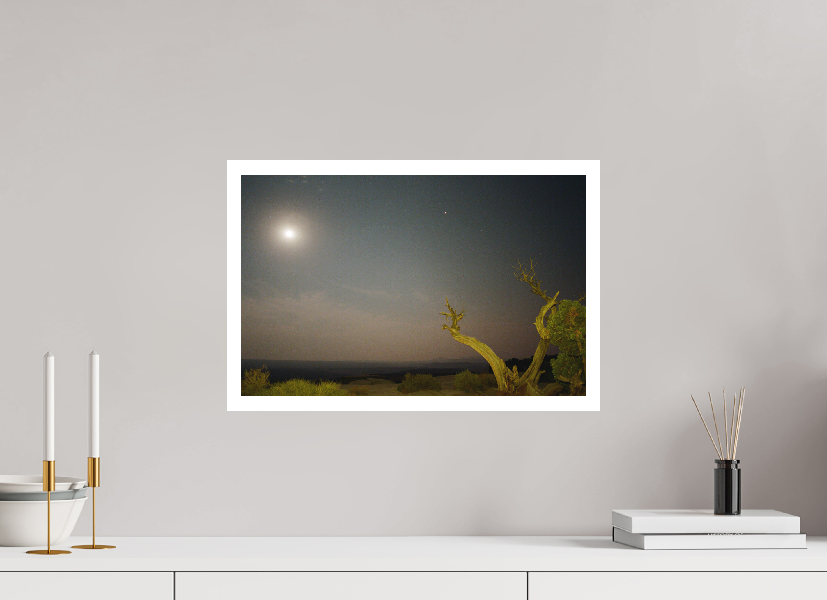 18.7 x 12″, Hahnemuhle Ultra-Smooth Full Moon Utah Salt Wash One