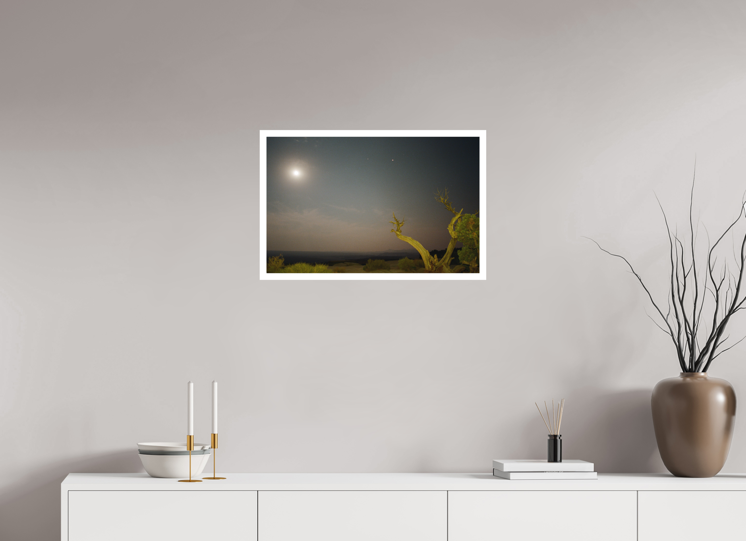 25 x 16″, Hahnemuhle Ultra-Smooth Paper Full Moon at the remote Utah Salt Wash Photo Master-print #1
