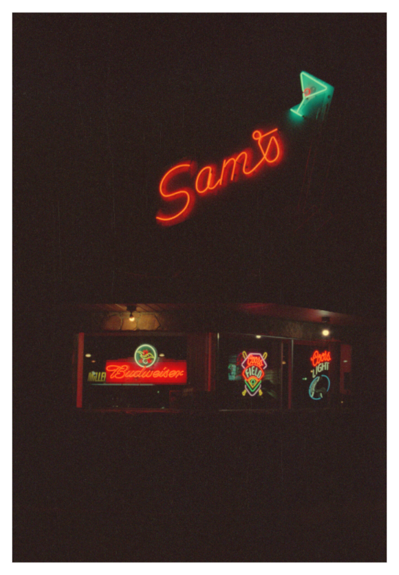 Main image Sam’s Bar and Lounge Neon Lights Photo Master-print