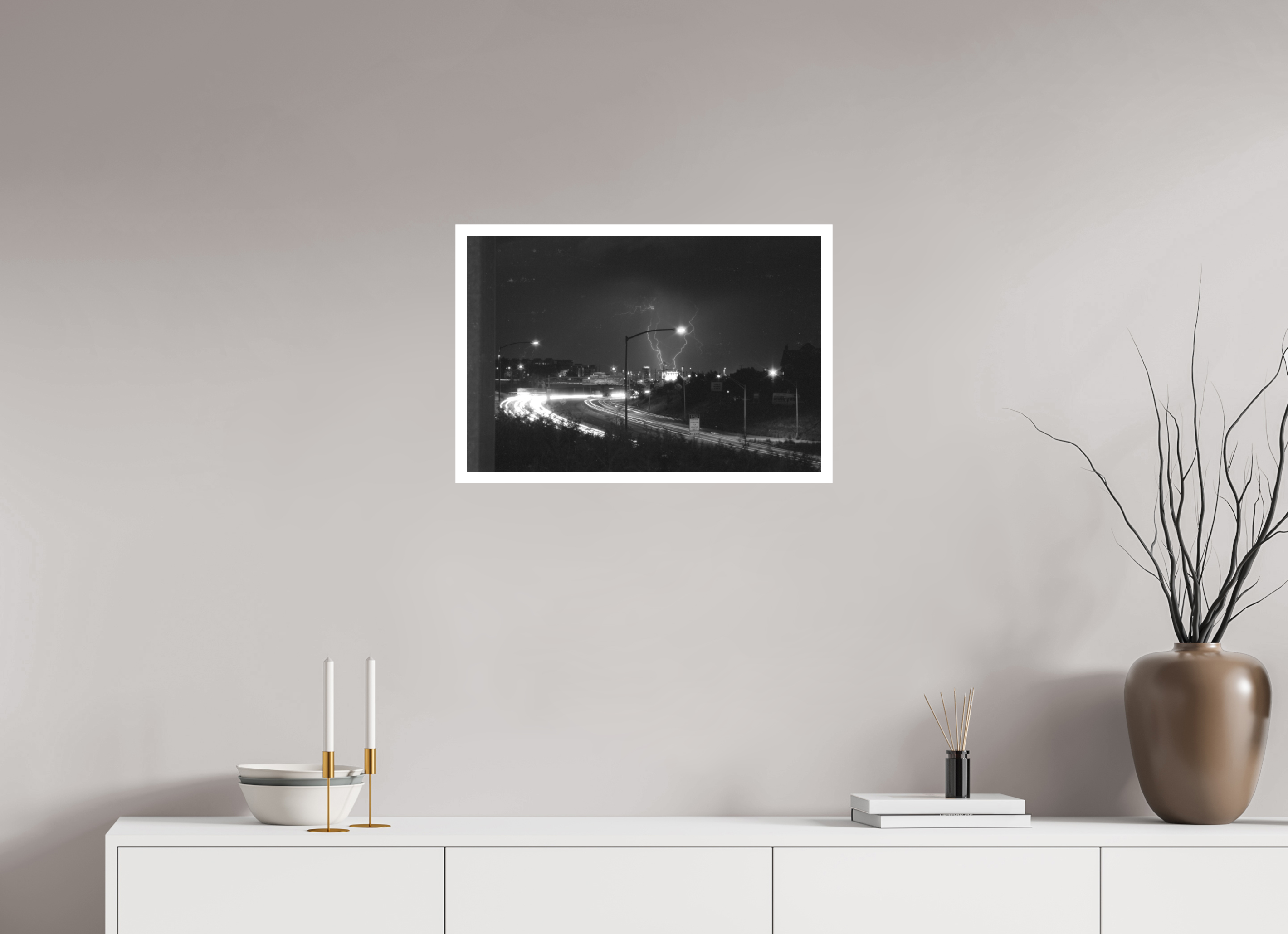 24 x 16″, Hahnemuhle Ultra Smooth Paper Black & White Lightning Photo Master-print #4