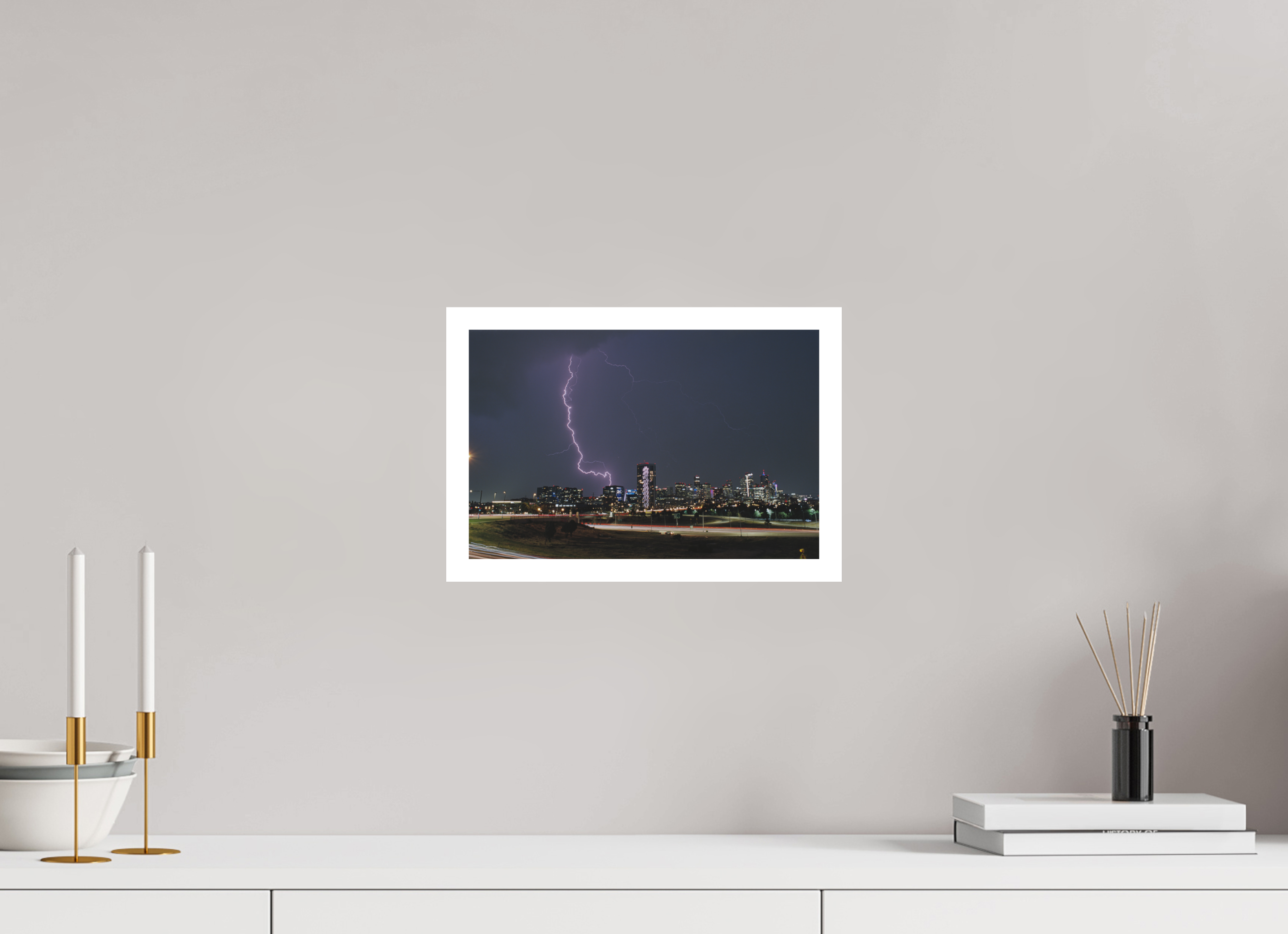 12.2 x 8″, Hahnemuhle Ultra Smooth Paper Downtown Lightning Photo Master-print
