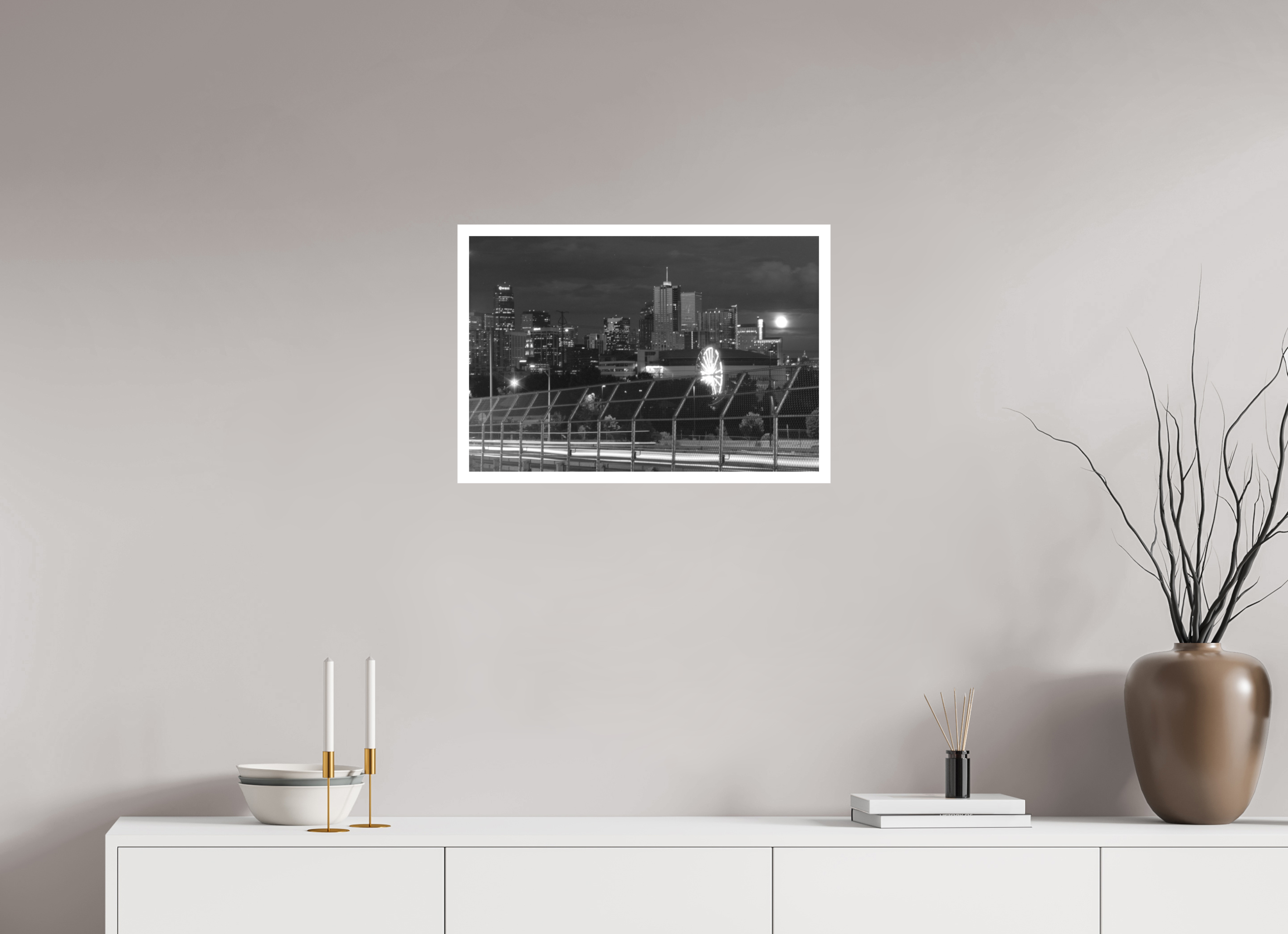 23.7 x 16″, Hahnemuhle Ultra Smooth Paper City Full Moon Photo Master-print #2