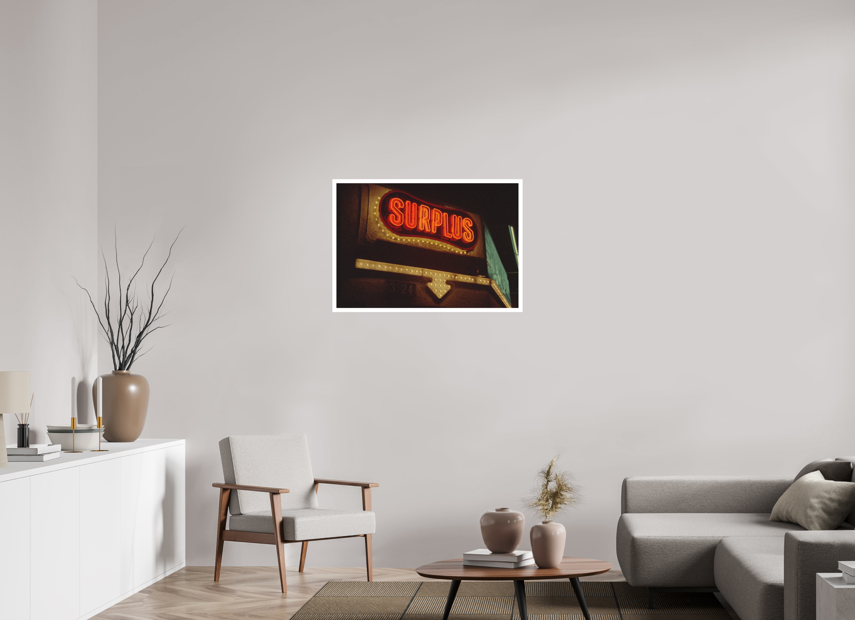 35 x 24″, Hahnemuhle Ultra Smooth Paper Surplus Store Neon Lights Photo Master-print