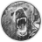 Circular logo with growling bear inside representing Adam Chrysler Photography